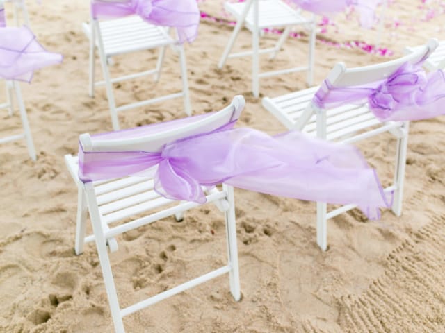 Beach Wedding Chair Sash Phuket Thailand